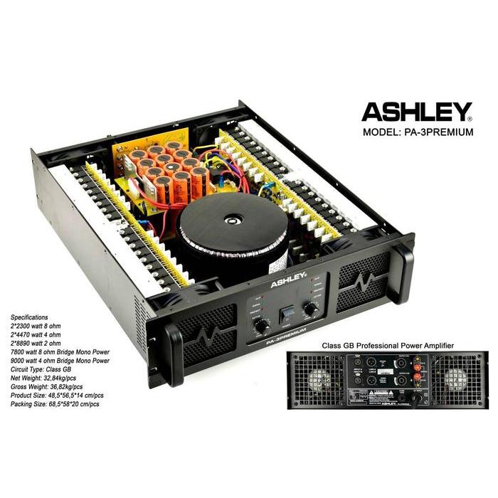 POWER AMPLIFIER ASHLEY PA3 PREMIUM PA3PREMIUM CLASS GB