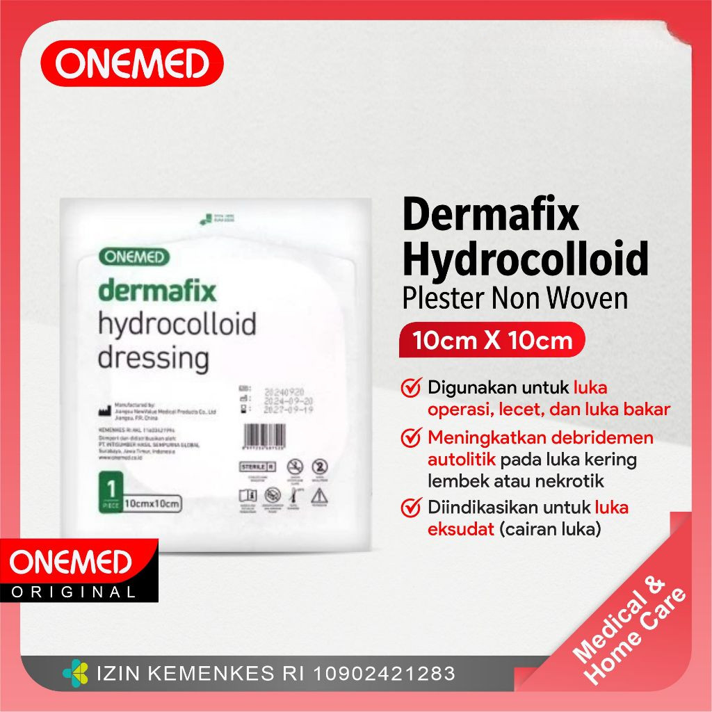 Onemed | Dermafix Hydrocolloid Dressing Steril 1.2 mm | Hydrocolloid Foam Dressing