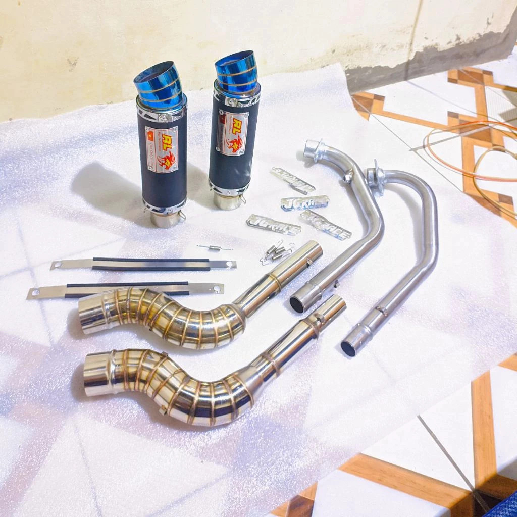 REDLEO Red Leo Racing Open Exhaust Exhaust Exhaust Y15zr Y15z Y15 32-38-50 Size Black RL Exhaust
