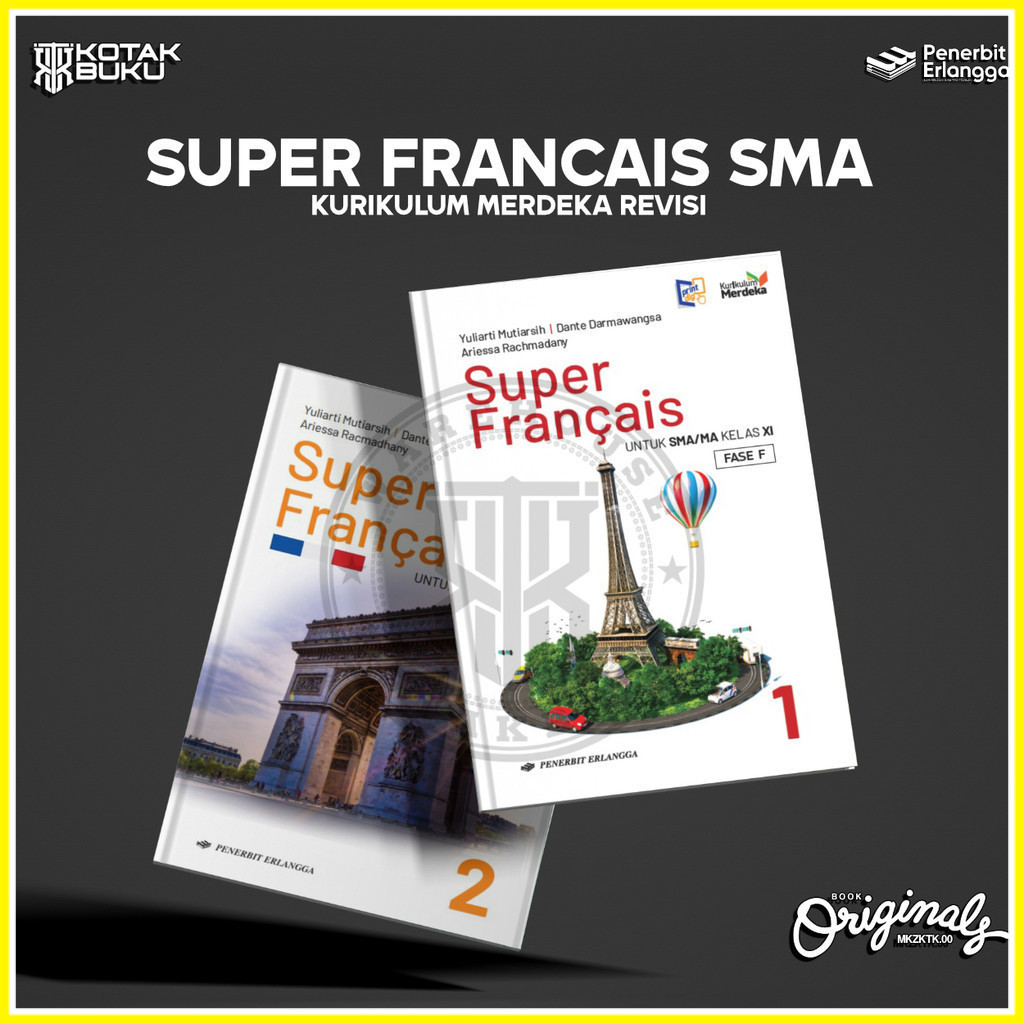 [ Erlangga ] Buku Super Francais Kelas 11 12 SMA / MA / Bahasa Prancis SMA / Kurikulum Merdeka