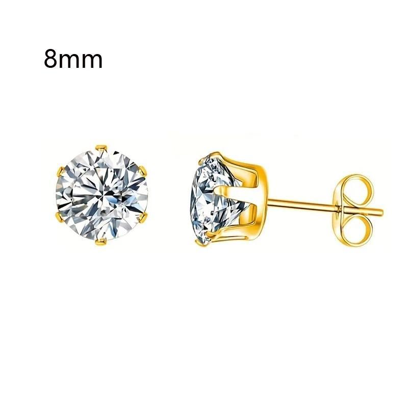 Set Alat Tindik Telinga Profesional yang Aman & Tanpa Rasa Sakit dengan Anting Stud CZ Emas/Perak ya