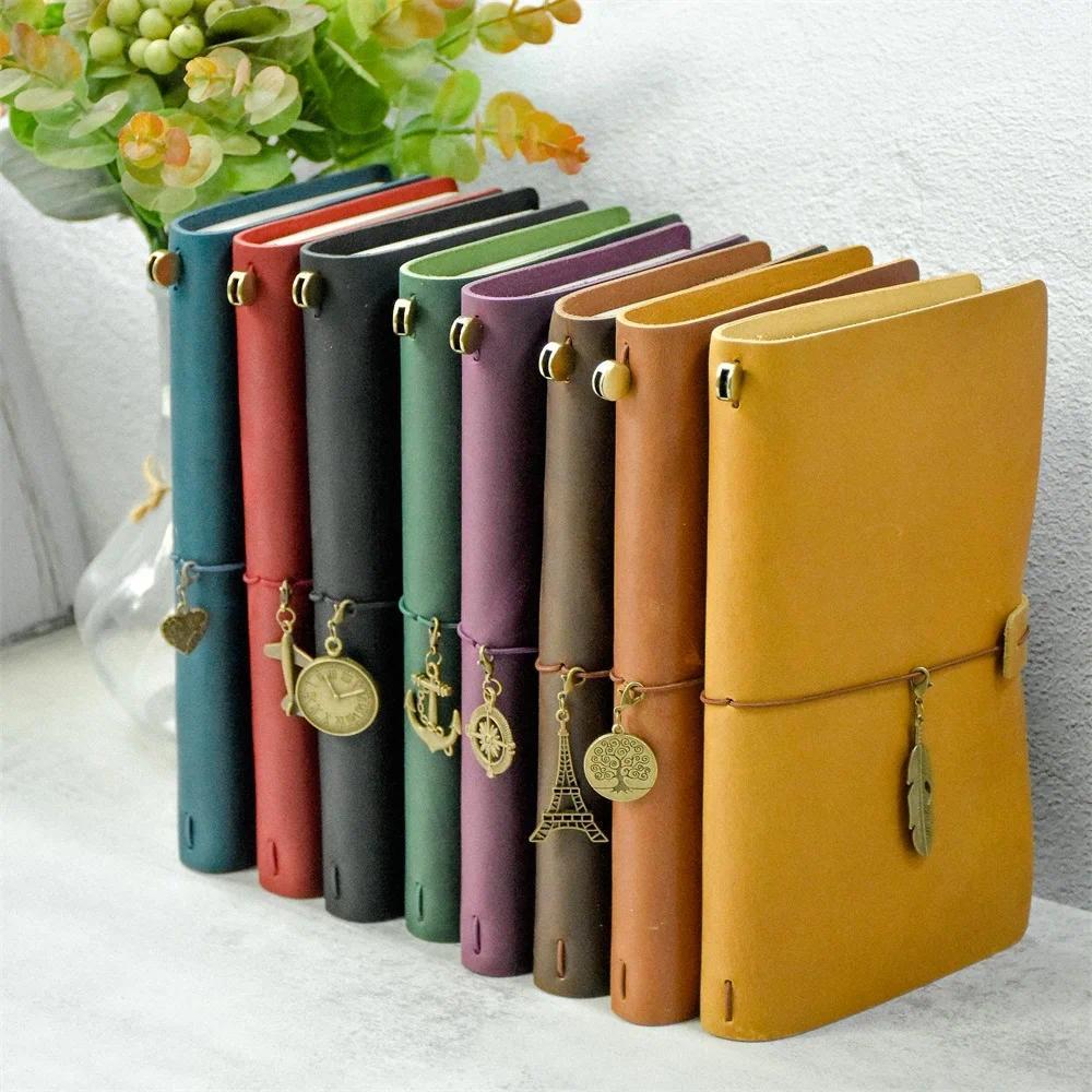 100% Genuine Leather Journal Refillable Travel Notebook Retro Y Handmade ary Sketbook Sool Office Gi