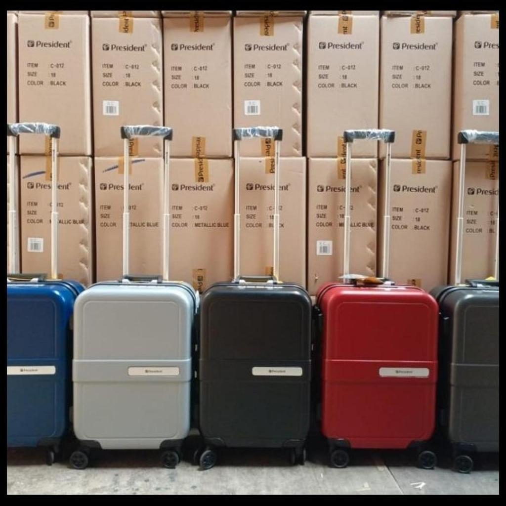 Original. Koper 20 Inch, 24 Inch, 28 Inch Non Zipper Roda 4 Double - President 5567