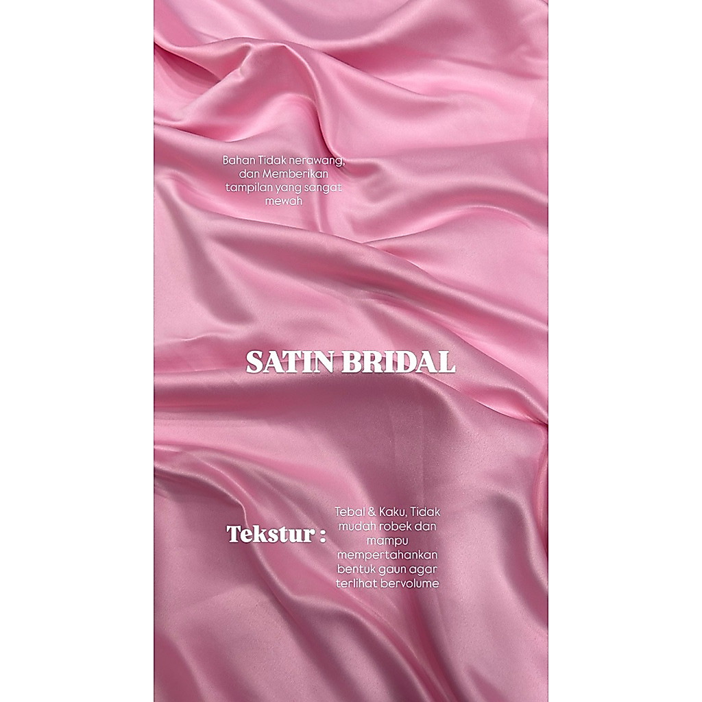 Satin bridal/Kain Bridal/Bridal Dh/Kain Polos Bridal/Kain Gaun/Kain Bridal Gaun