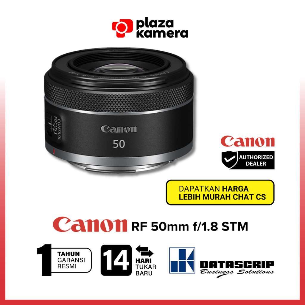 Canon RF 50mm f/1.8 STM Lens Full Frame EOS R Portrait Bokeh Prime Lensa Kamera Mirrorless Garansi R
