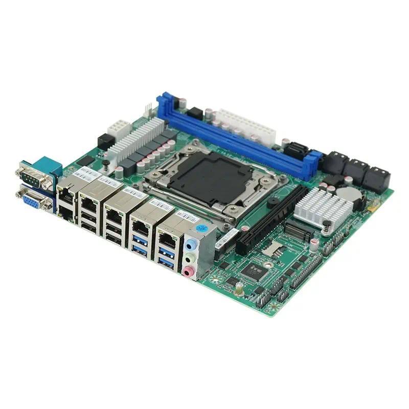 AMBKHD C612 10Bay NAS Motherboard ITX E52600 V3V4 HaswellEP BroadwellEP C612 6 LAN For Soft Router E