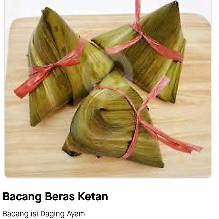 10k bacang beras ketan isi daging ayam