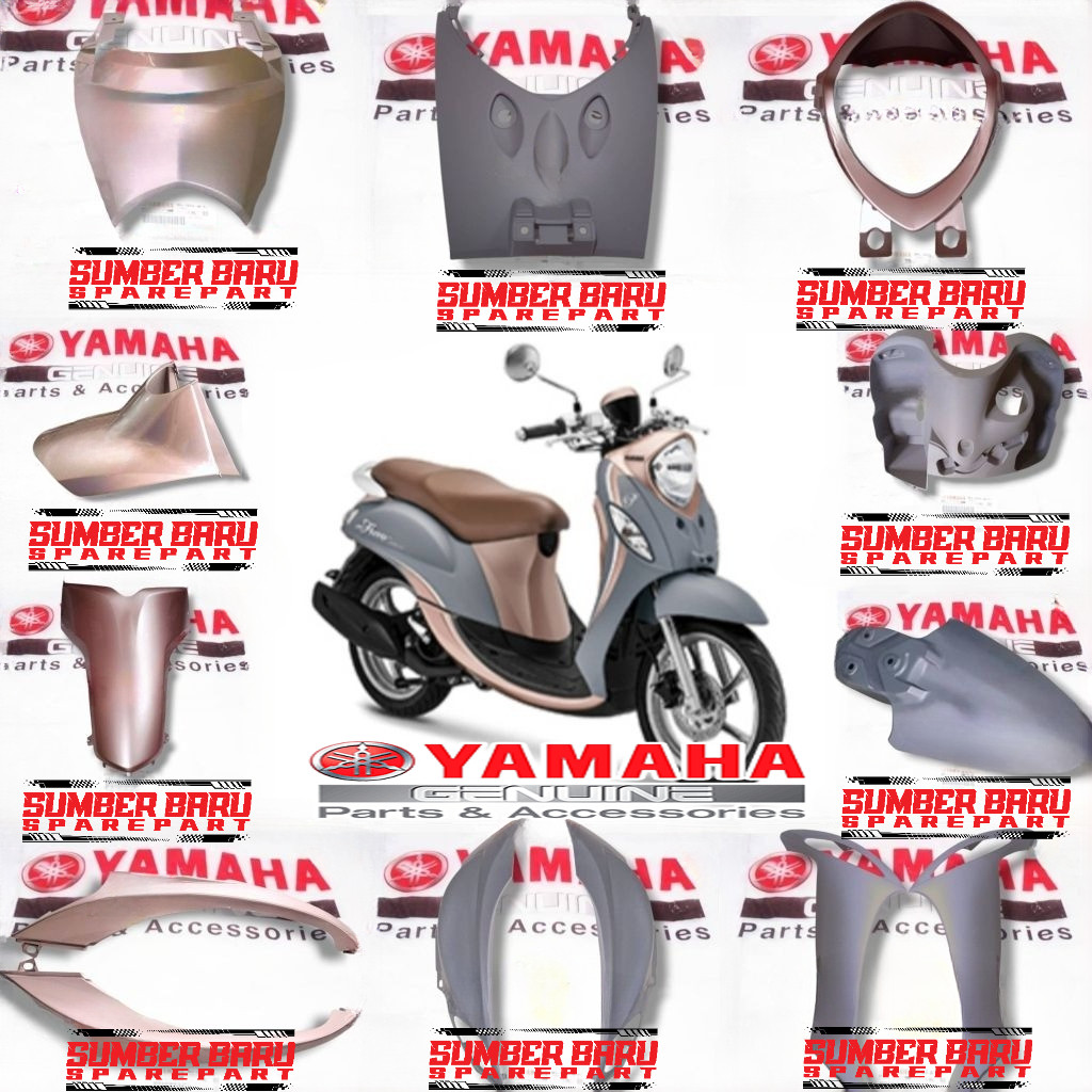COVER BODY BODI HALUS FINO125 PREMIUM ABU-ABU ORIGINAL YAMAHA