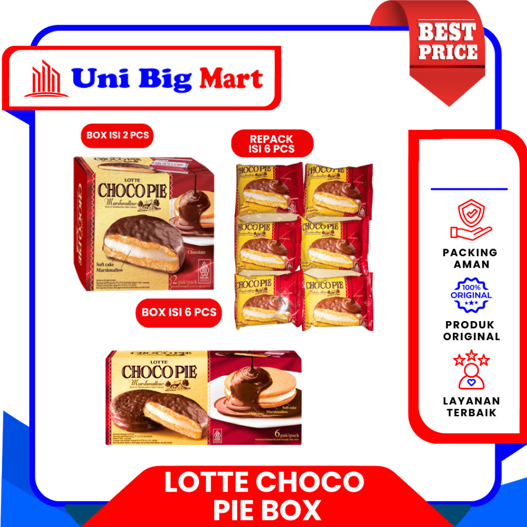 LOTTE CHOCO PIE CHOCOPIE MARSHMALLOW CHOCOLATE BOX COKLAT