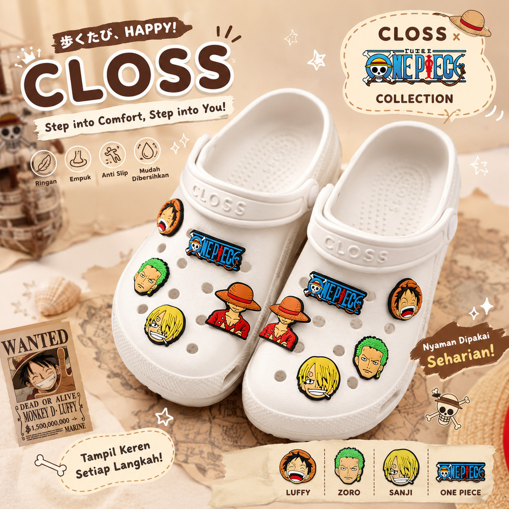 Sandal Selop Wanita Nyaman Empuk Ringan Anti Slip Motif Lubang Hiasan Santai Kekinian JB 010 - JB 01