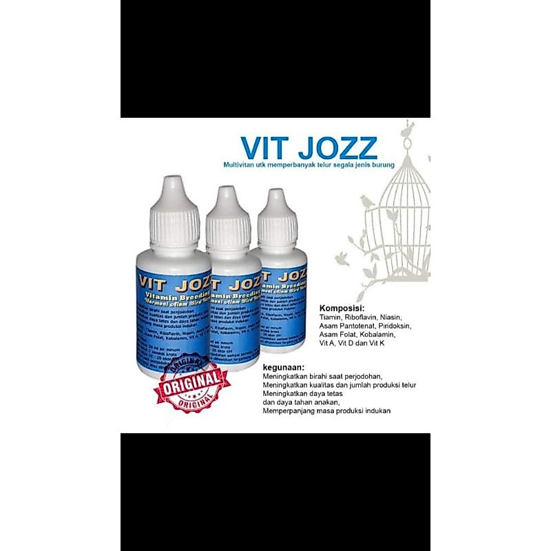 Vit Jozz Suplemen Burung untuk Birahi dan Produksi Telur