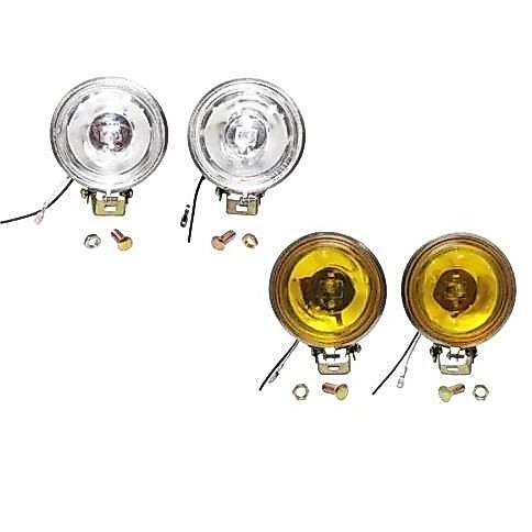 Kvb- Lampu Tembak Kabut Sorot Halogen Bulat Mika Kuning Universal U/ Motor