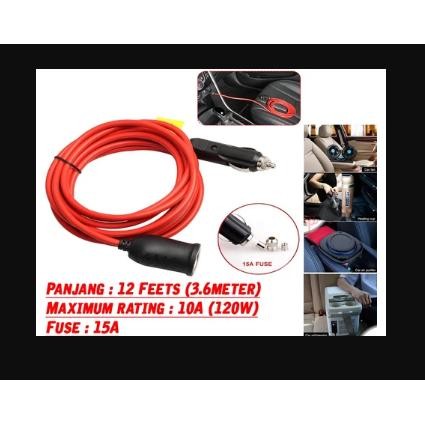 Kabel Colokan Mobil Cigarette Lighter Extension Colokan Rokok Mobil