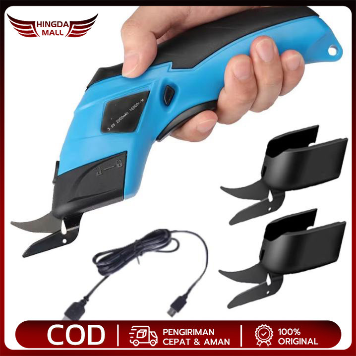 

Gunting Listrik Pemotong Kain Portabel Tanpa Kabel 3.6V/2000mAh Pemotong Isi Ulang USB Portabel Alat Pemotong Multifungsi DIY Multifungsi Untuk Karton Kain Kulit