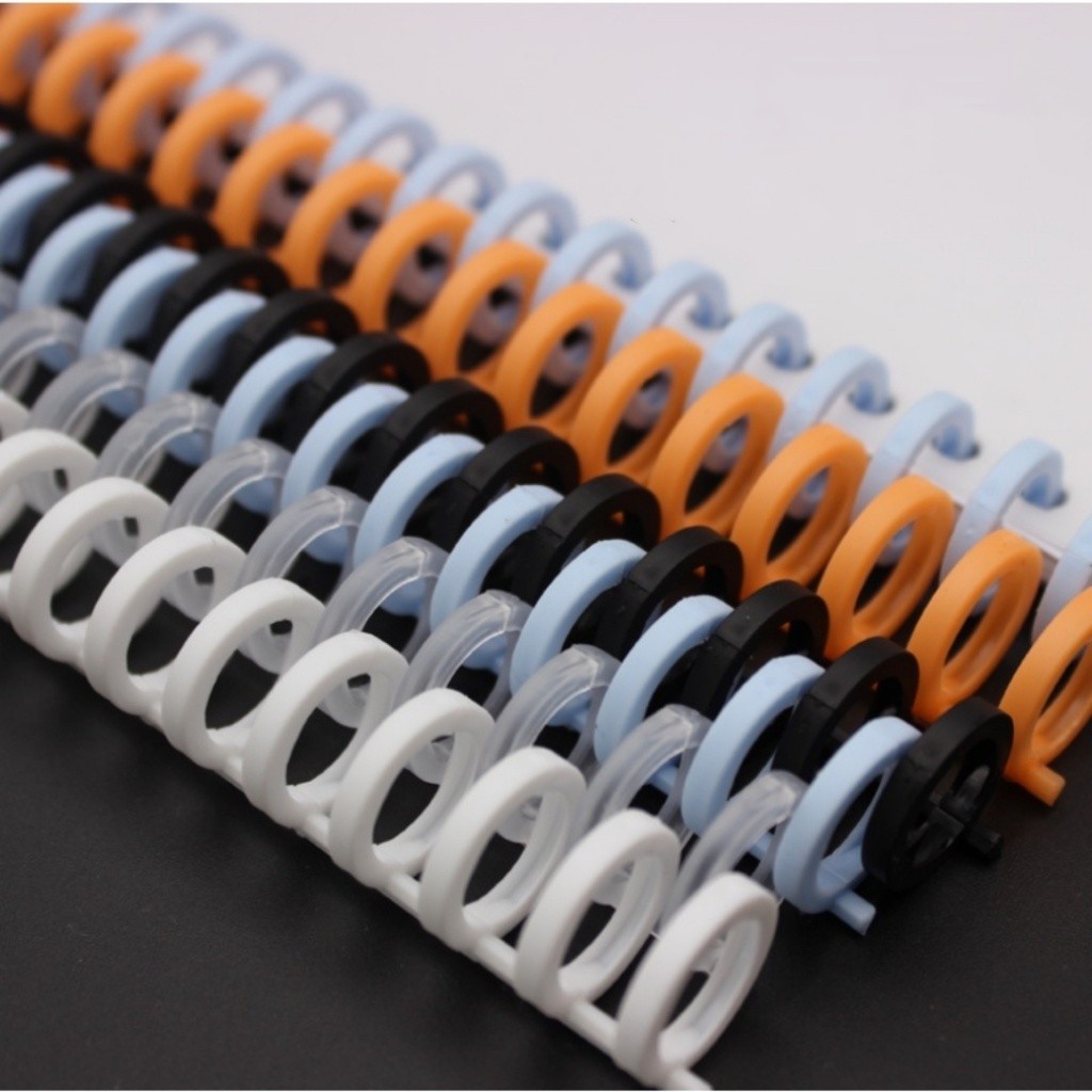 

Ring Binder Plastik Spiral 30 Lubang DIY Spiral Binder Strip Lingkaran Buku Cincin Pengikat Kertas Buku Album Buku Tempel Buku Spiral A4