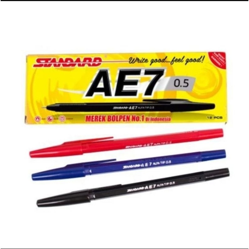 

New Pulpen Standard AE7 0,5mm / Ballpoint Pen Standar (12pcs)Premium