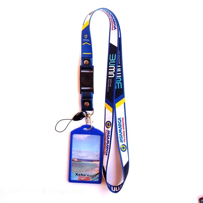 

READY Tali Lanyard Printing 2 sisi PT Jasa Marga+Holder IdCard