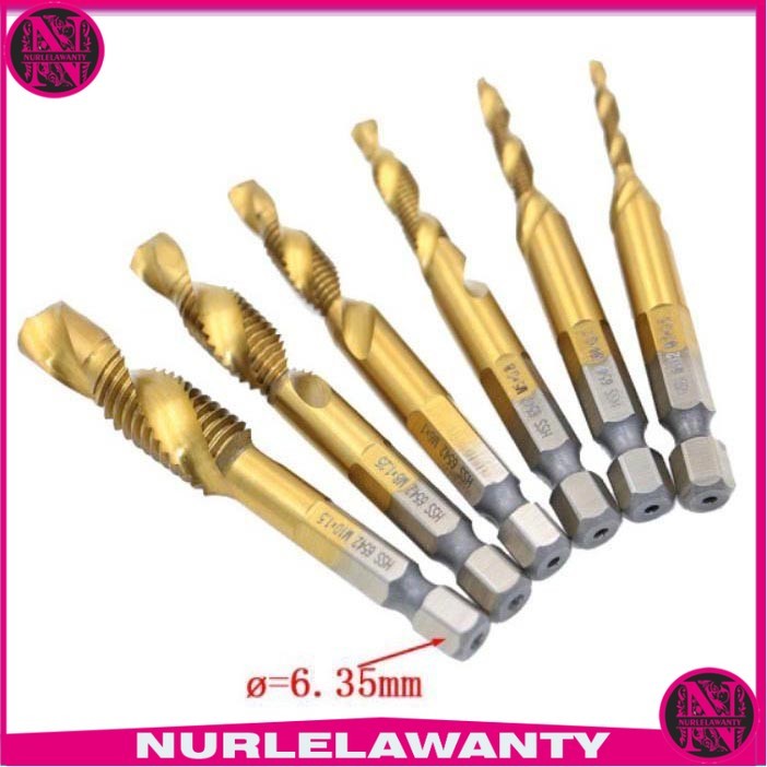 

- WALFRONT Mata Bor Drill Bit Countersink HSS M3-M10 6 PCS -