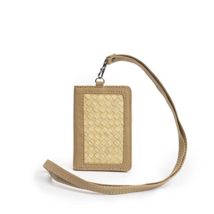 

READY Du Anyam - Anyaman - Panca ID tag Navy Pelode Plain - Tan