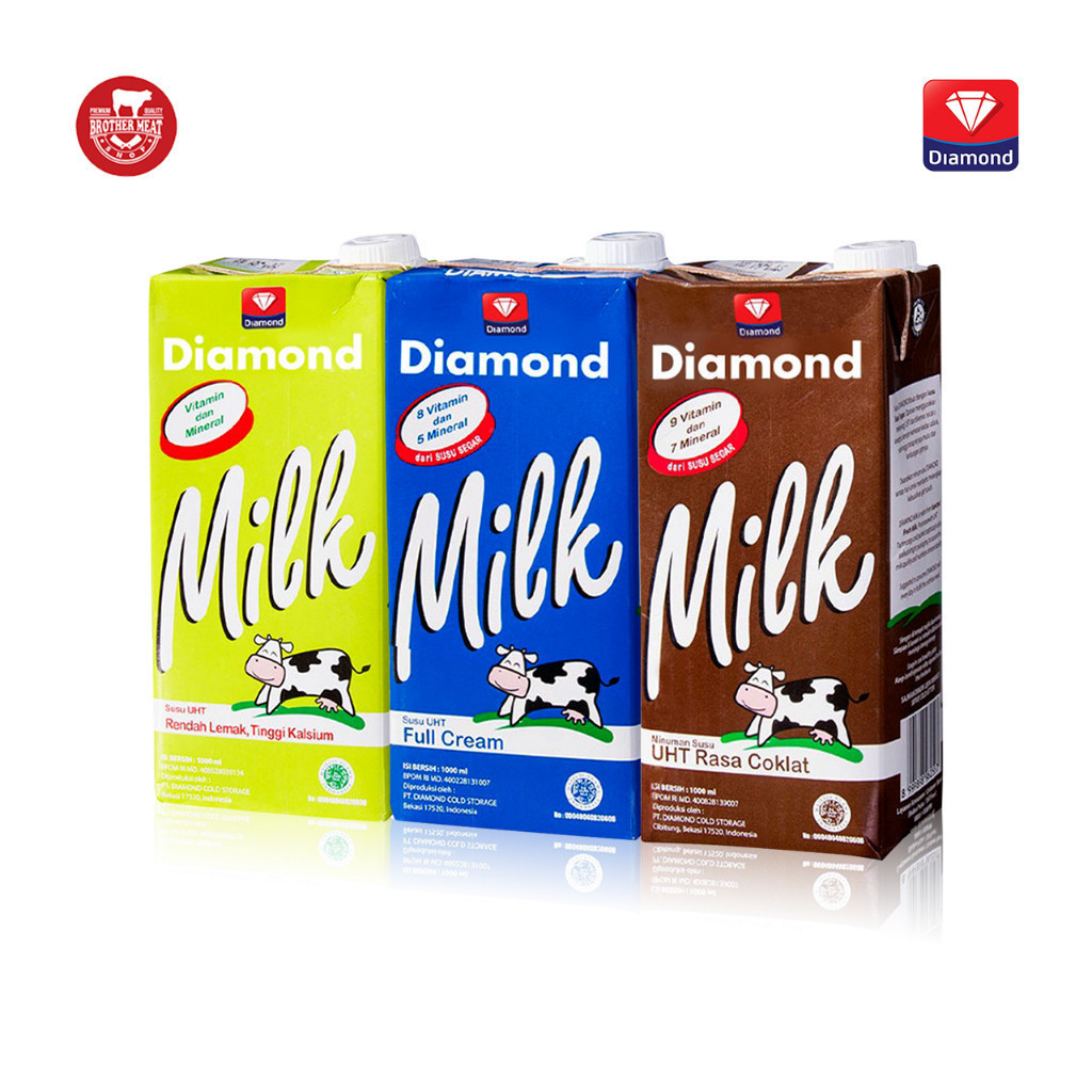

New DIAMOND UHT Fresh Milk, Susu UHT 1000ml - BrothermeatshopPremium