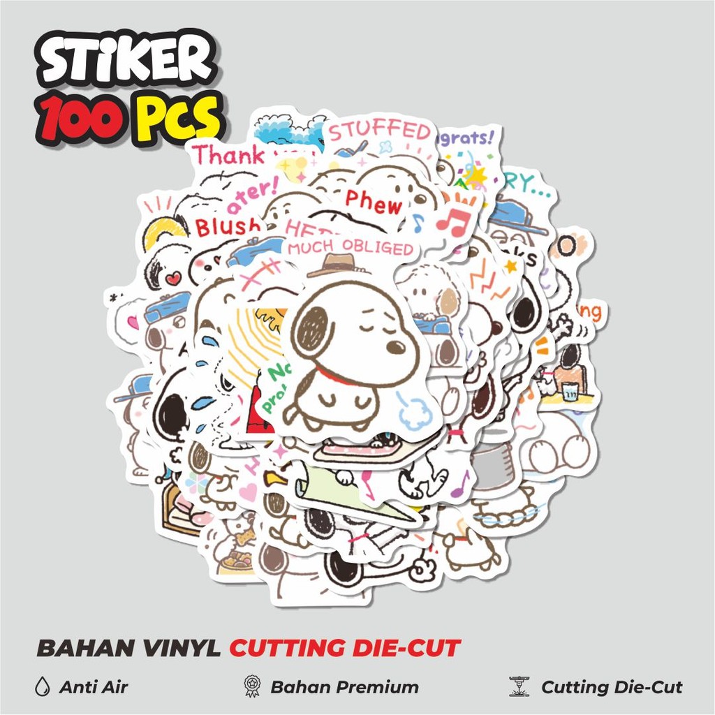 

Terbaru! 50 pcs Stiker Kartun Snoopy V18 Dekorasi Lucu Kreatif untuk Notebook, Skateboard, HP