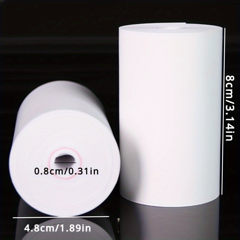 

Glossy Thermal Receipt Paper Roll 80mm X 50mm 65gsm for Supermarkets Front Desk Hotels Food Delivery