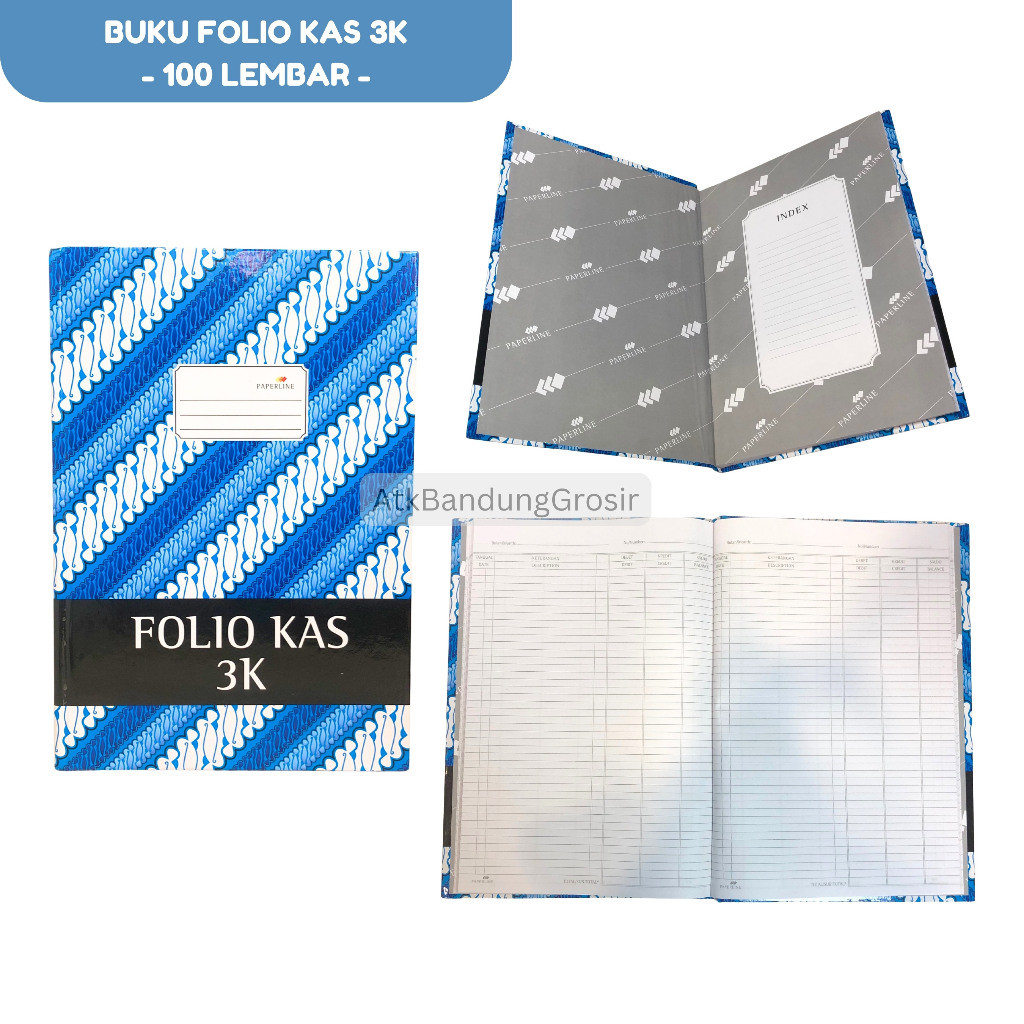 

Buku Folio Kas 3K Paperline Buku Tulis Kas Hard Cover Isi 100 Lembar - SATUAN - SHABQ