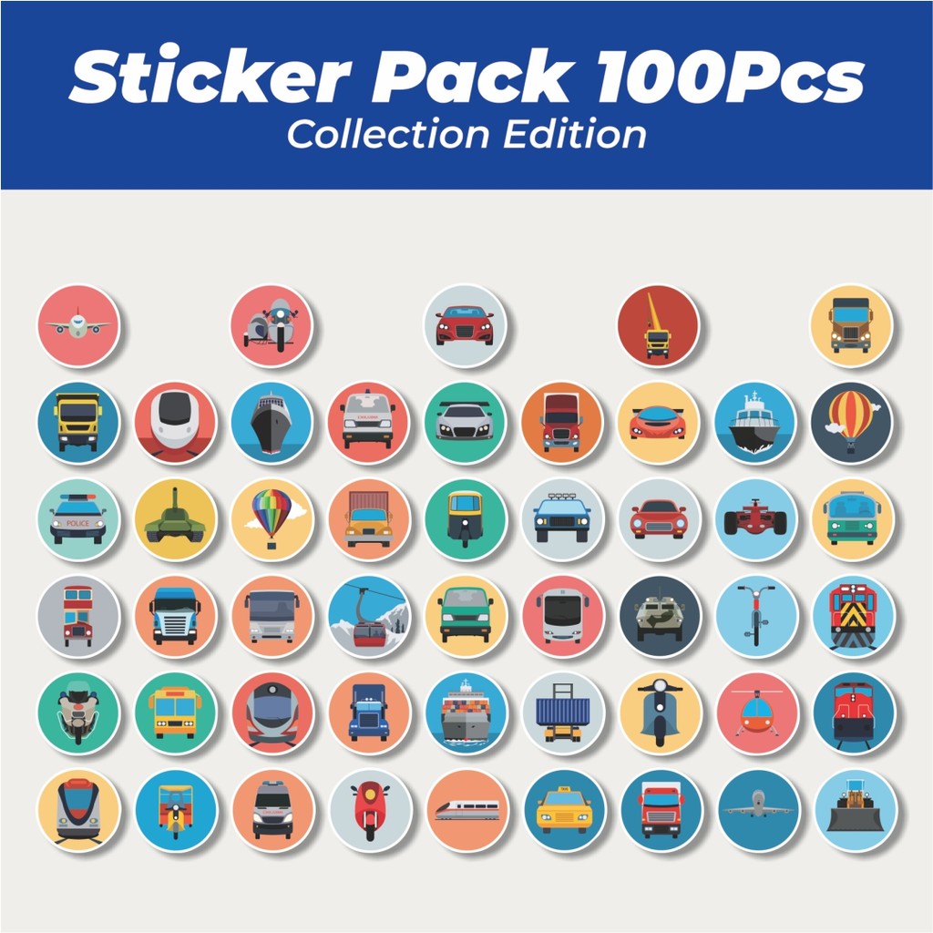 

Hot Stiker Ikon Transportasi Kendaraan Lucu Anti Air Stikers Berperekat Waterproof Sticker Decal Buat Motor Helm Buku Journal Koper Casing HP Laptop Botol Minum