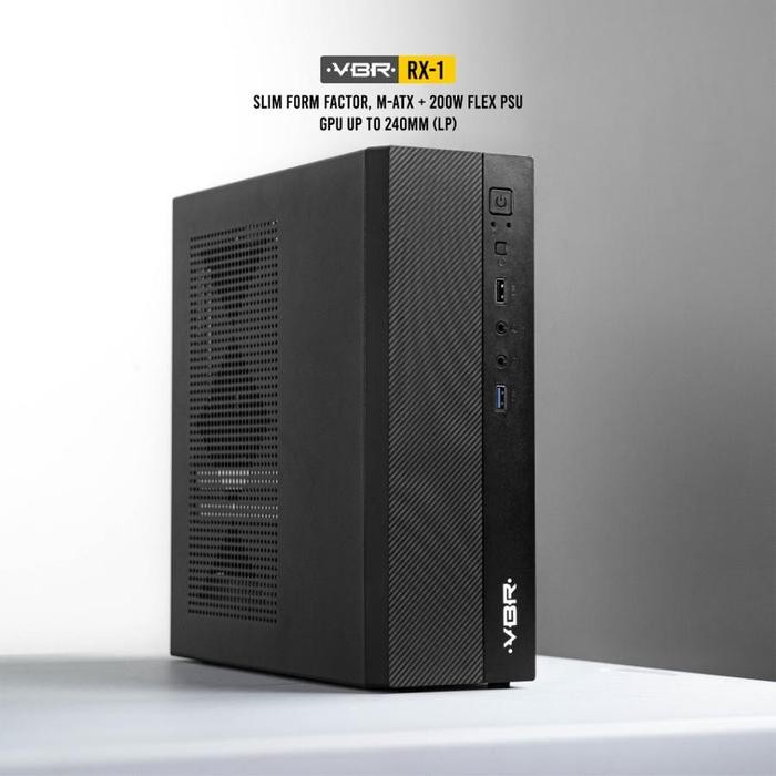 VBR PC CASE MATX RX1 SLIM WITH PSU 200W