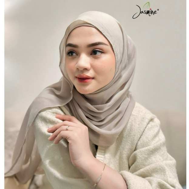 Pashmina Voal Premium Hijab Jilbab Shawl Polos Segiempat Voile Voal Premium - Jasmine Original