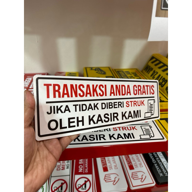 

transaksi gratis jika tidak diberi struk