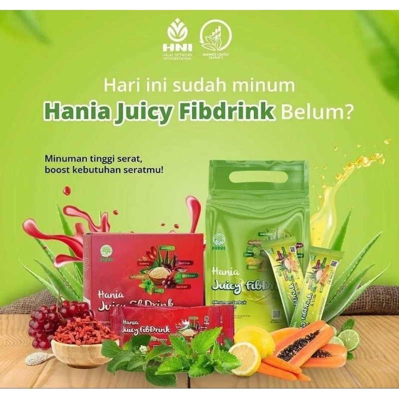 Tazakka HalalMart | Hania Juicy Fibdrink & Lemon HNI-HPAI • Minuman Serbuk Aneka Buah, untuk diet, d