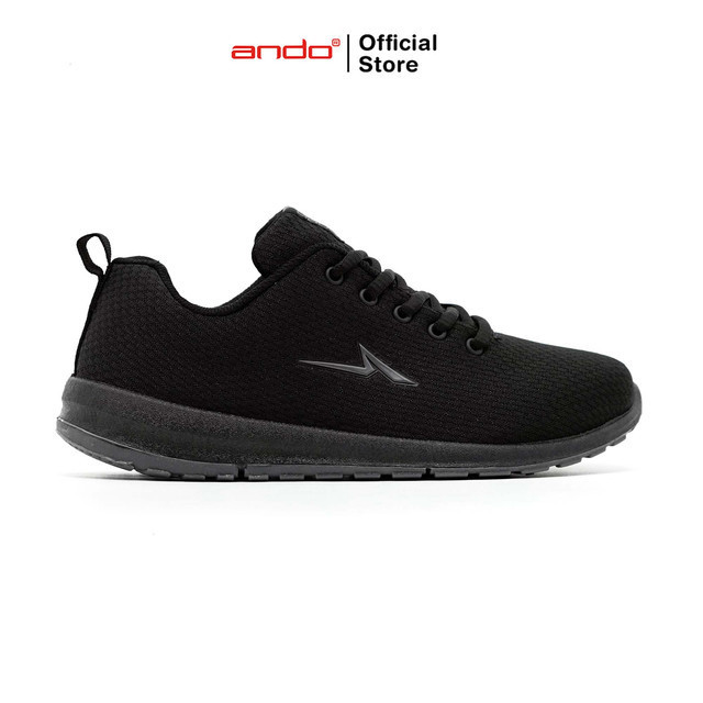 JOVSHOP Ando Official Sepatu Sneakers Nitta Duo Remaja - Hitam/Hitam