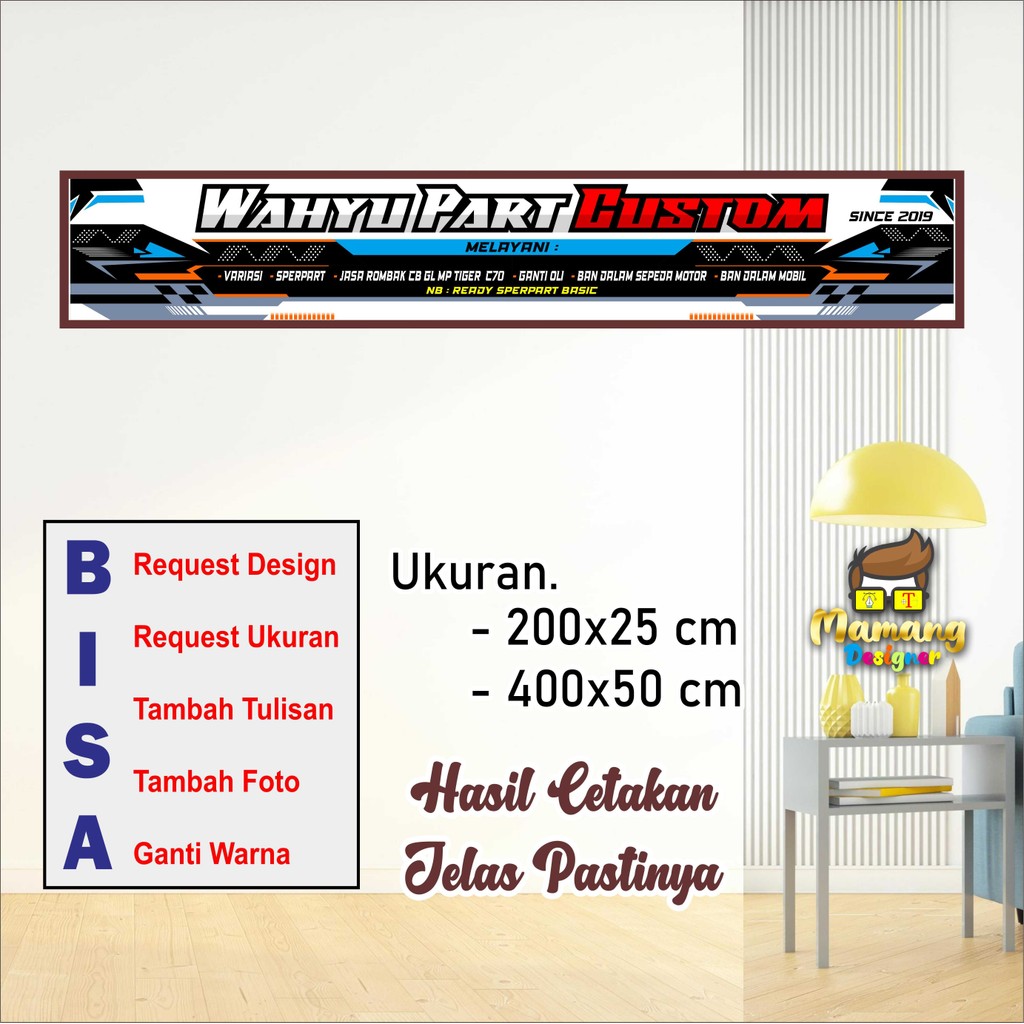Backdrop Spanduk Banner Custom Bengkel Kontes Keren