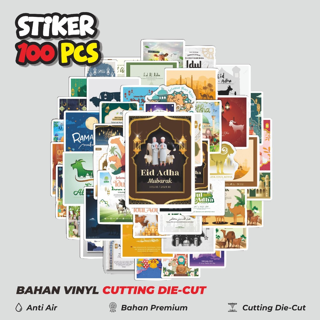 

Terbaru! 50 pcs Stiker Tema Idul Adha V2 Dekorasi Lucu Kreatif untuk Notebook, Skateboard, HP