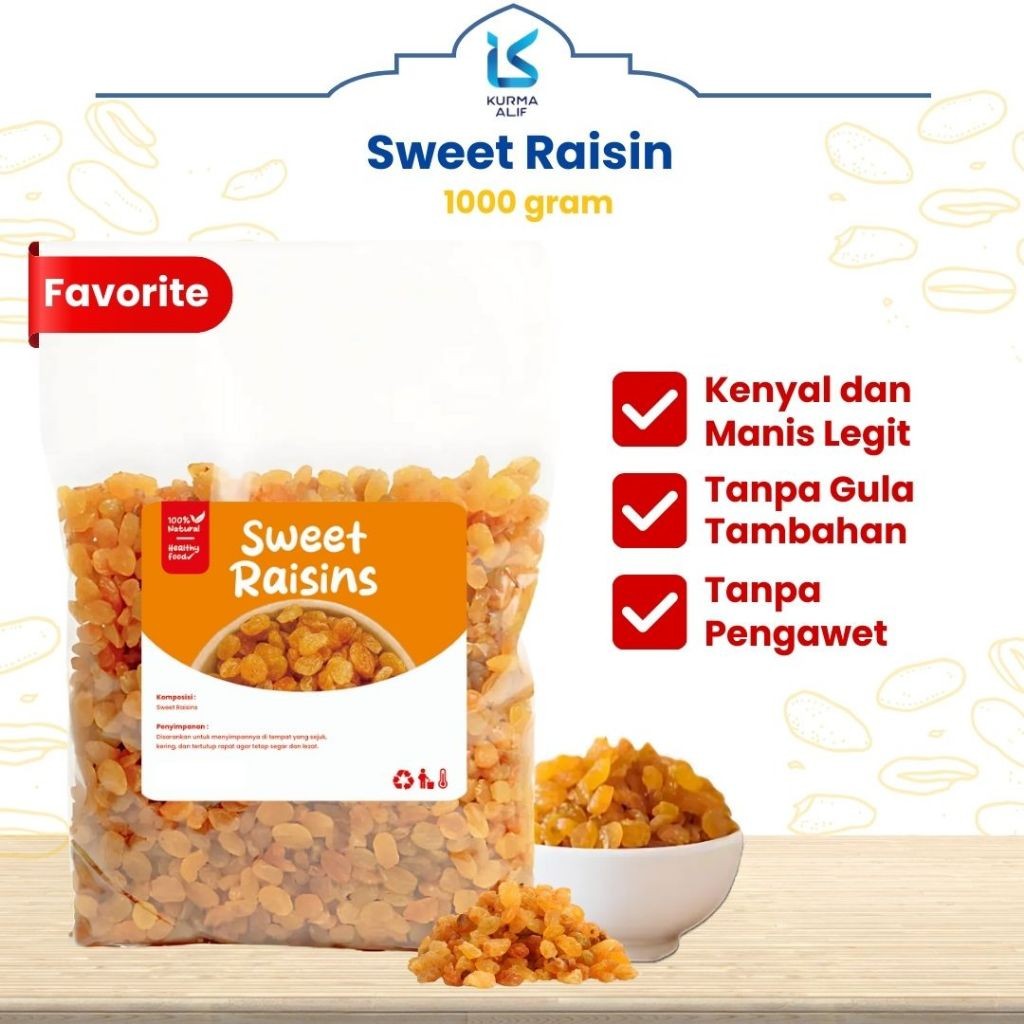 

Kismis Simin 1 Kg Mutiara Manis Oleh Oleh Haji Umroh