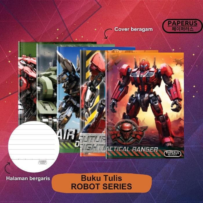 

PAPERUS Buku Tulis / Series ROBOT / Buku Tulis Murah - 38 lembar (10 pcs)