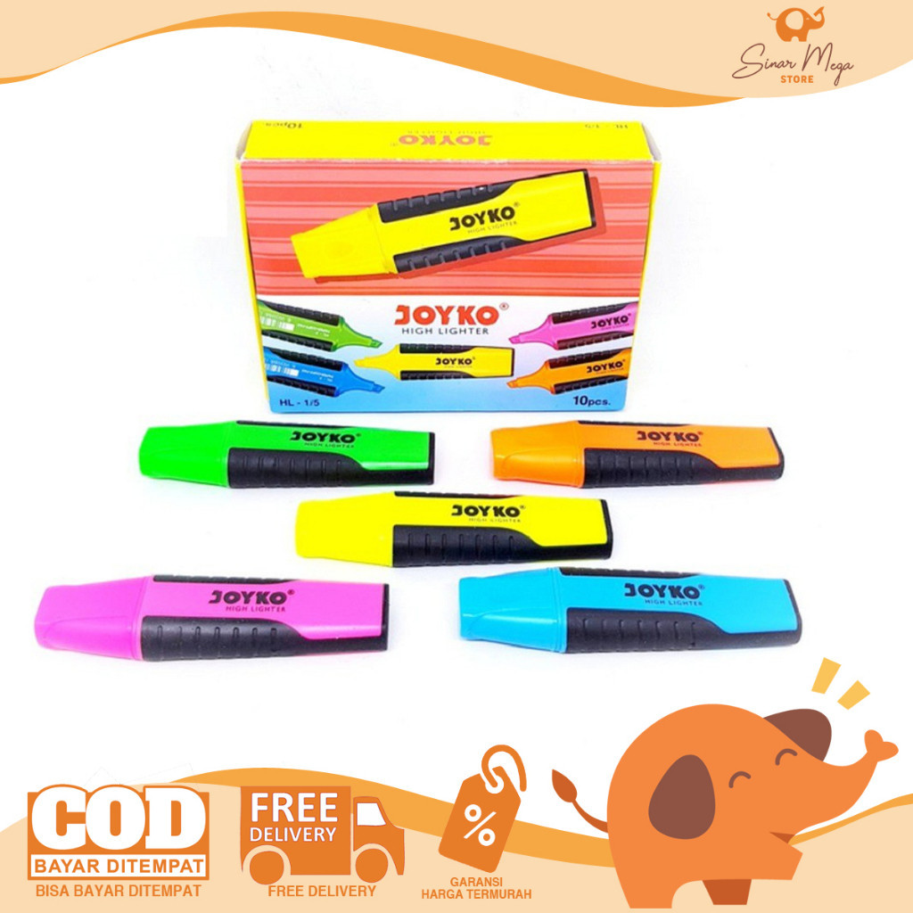 

Joyko Highlighter Textliner / Penanda Warna Warni