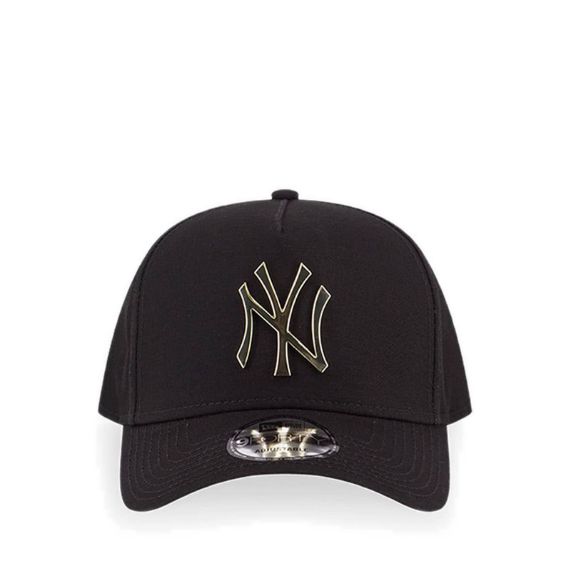 New Era 9FORTY A-Frame Mlb Matel Badge Gold New York Yankees Men's Cap - Black