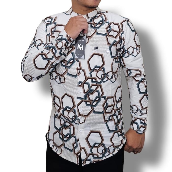 Kemko Dewasa KH Kemeja Koko Pria Lengan Panjang Bahan Katun Linen India Premium Ada Ukuran Jumbo Baj