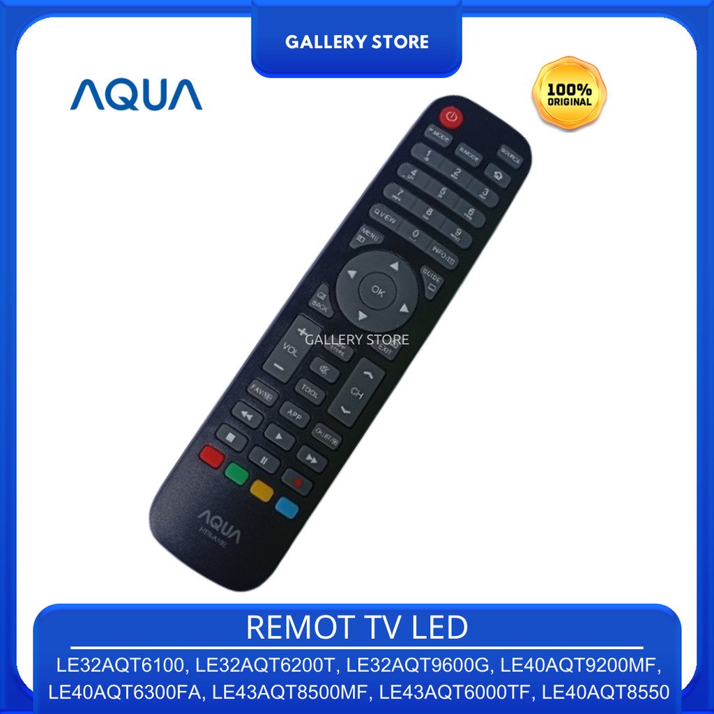 REMOTE Tv LCD LED AQUA 32Inch - 40Inch LE32AQT6100 LE40AQT8550 LE32AQT6200T LE32AQT9600G LE40AQT9200