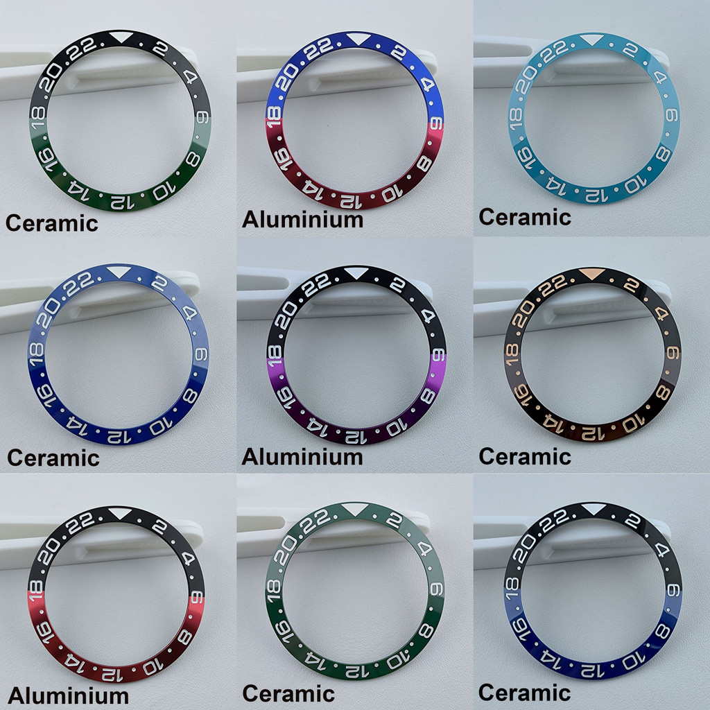 38mm Watch bezel GMT bezel Ceramic bezel Aluminium Bezel  Silver bezel Fit SUB  Watch For Men Watch