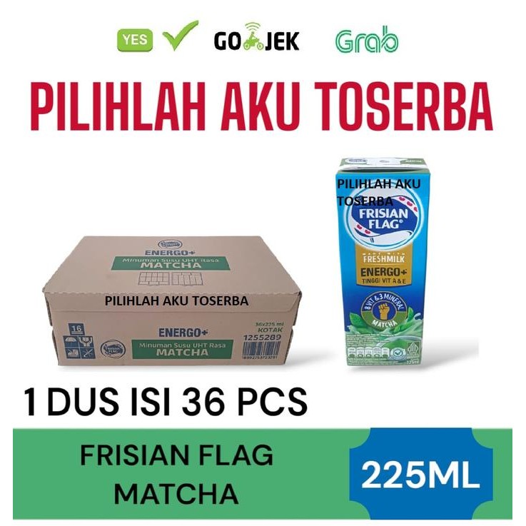Susu Frisian Flag ENERGO+ MATCHA 225 ml - (HARGA 1 DUS )