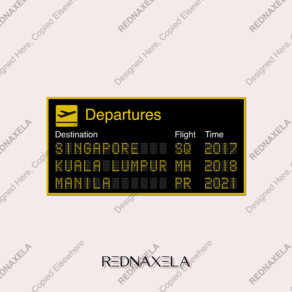 

Stiker Vinyl Airport Schedule Sign Model Personalized Stiker Koper Durable Waterproof Outdoor Quality