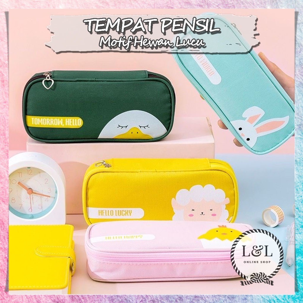 

Tempat Pensil Anak Motif Hewan Kotak Pinsil Karakter Binatang Cute Animal Pencil Case