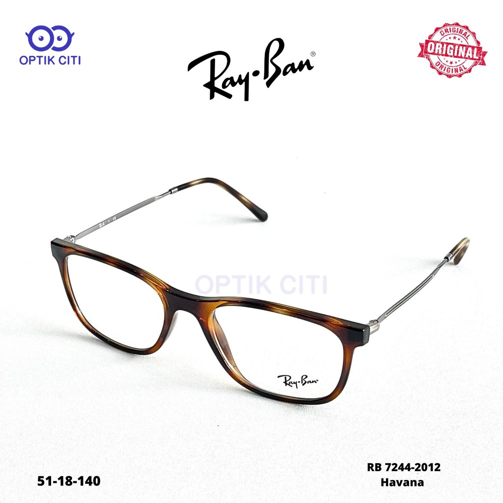 Frame Kacamata Pria Wanita Rayban RB 7244 Havana 2012 Original