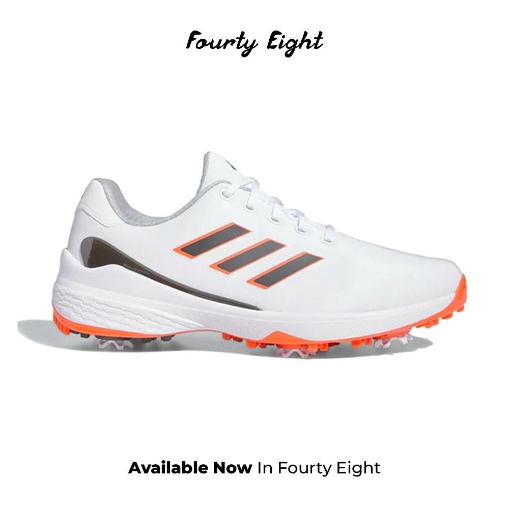 SEPATU GOLF PRIA ADIDAS ZG23 WHITE ORANGE (H03674) ORIGINAL