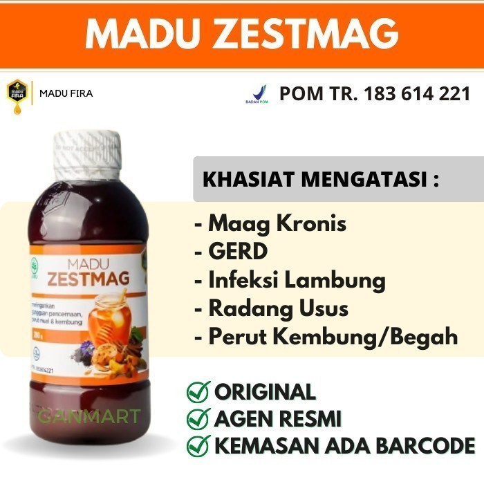 

Madu Zestmag Meringankan Gangguan Pencernaan, Perut Mual & Kembung Original ori100% asli herbal super herbal new