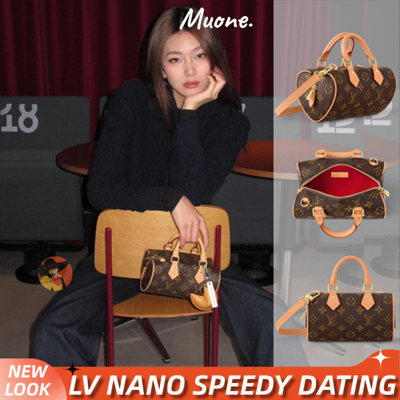Louis Vuitton LV Bag Nano Speedy Dating Women's Handbags tas genggam