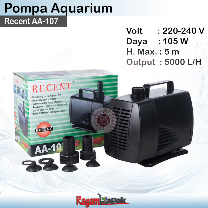 Pompa kolam Aquarium RECENT AA-107 Pompa Aquarium Recent AA-107 Pompa Aquarium 107